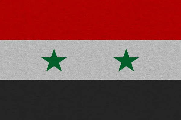 syria flag painted on paper