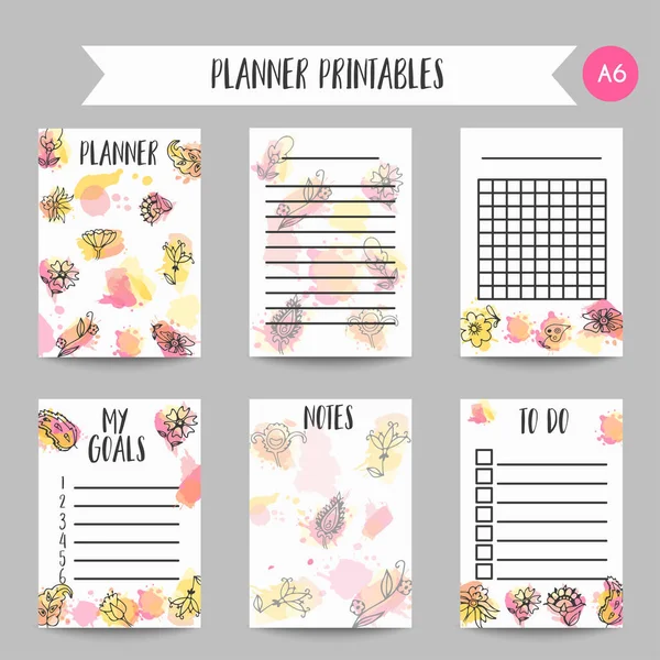 Tarjeta de fondo creativa con flores. Elementos florales hechos a mano. Diseño de organizador e imprimibles Banderas de plantilla vectorial para póster, invitación, boda, folleto — Vector de stock