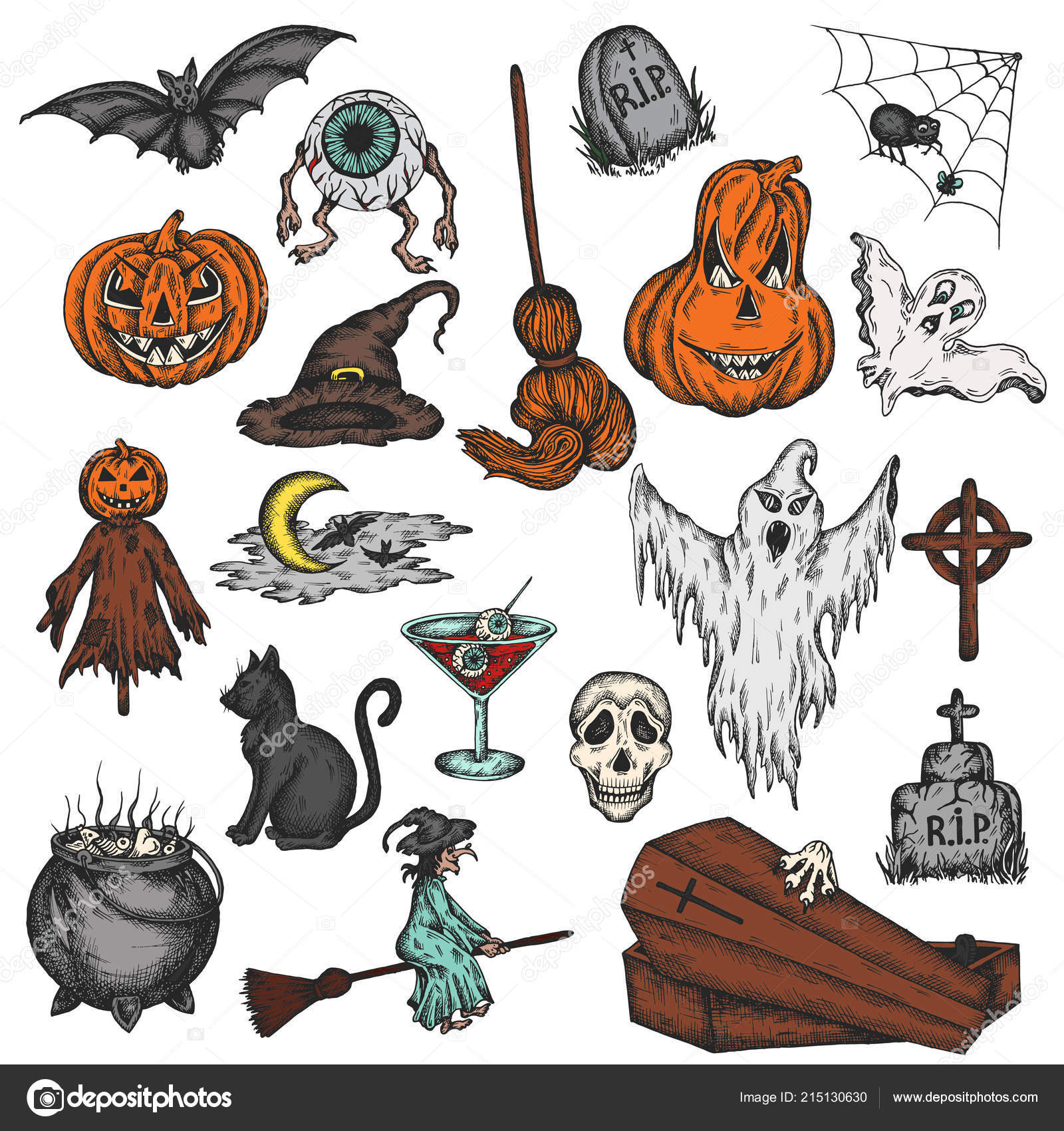 Horror cartoon drawing
