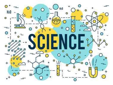 Bilim geçmişi. Araştırma anahat simgesi. Biyoteknoloji ve tıbbi unsurlar. Doğrusal DNA kavramı Tiny çizgi vektör tasarım Web sitesi banner