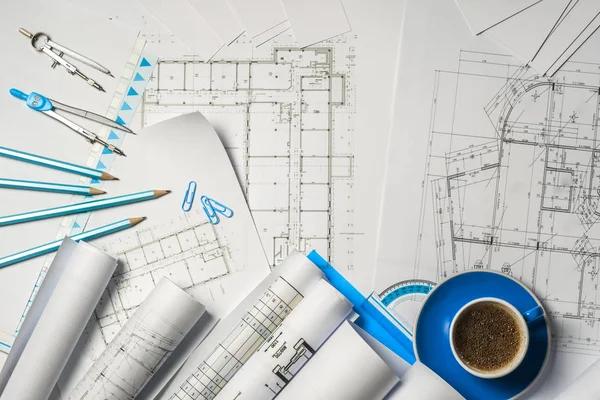 İşyeri mimar - rulo ve planları.