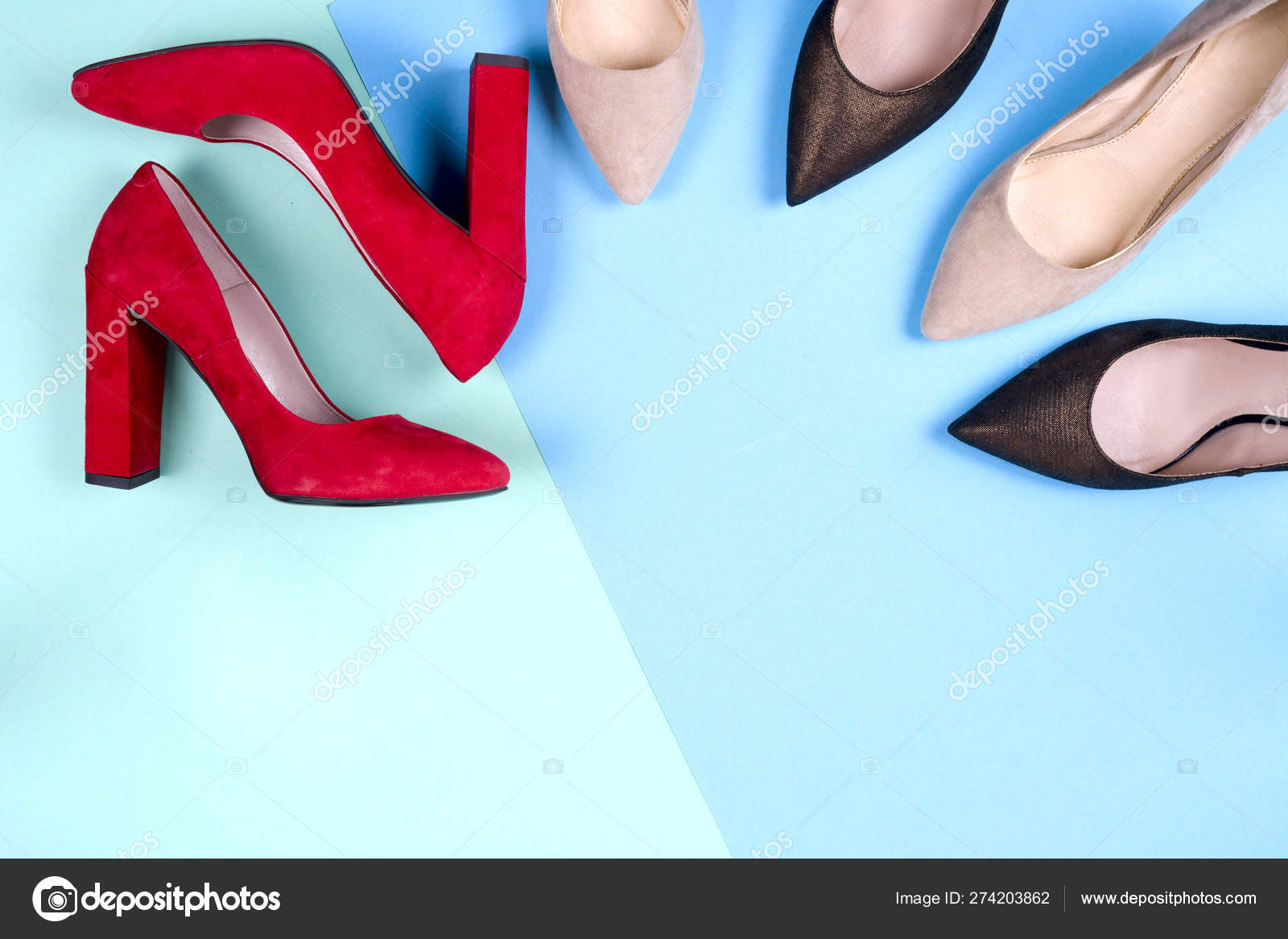Fashion, kvindelige forskellige på høje hæle — Stock-foto vtmila #274203862
