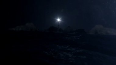 Deniz feneri deniz fırtınası