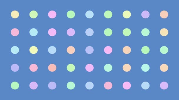 Colorful Dots Blinking Randomly Retro Vector Background — Stock Video