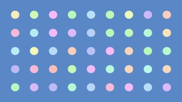 Pontos Coloridos Blinking Randomly Retro Vector Fundo — Vídeo de Stock