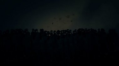 Gaz maskesi altında nükleer serpinti ayakta grubu