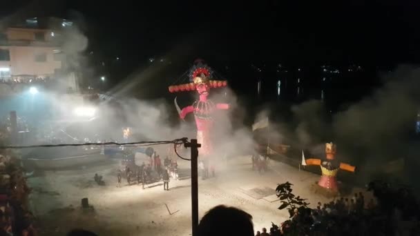 Wizerunek Ramayana Gigant Dussehra Festiwal — Wideo stockowe