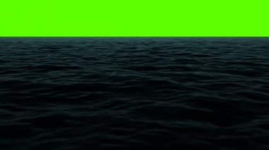 Adı: Dark okyanus deniz ufuk üzerinde yeşil bir ekran