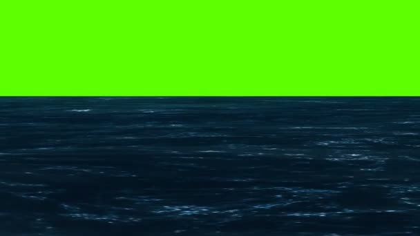 Name Sea Currents Green Screen — Stock Video