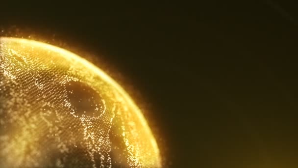 惑星ジュピターの未来的なスタイルの背景 — ストック動画
