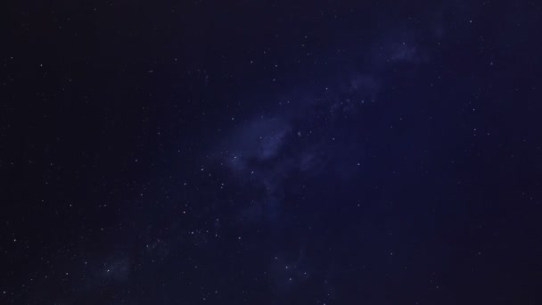 Cielo Nocturno Estrellado Con Vía Láctea — Vídeo de stock