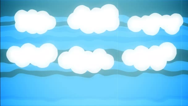 Clouds Animation Old Film Cartoon Style — Stock Video © Footageisland  #248107696