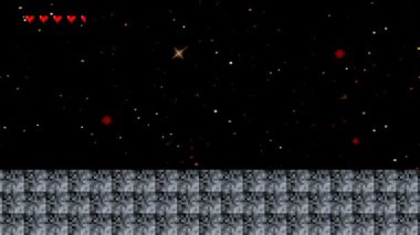 1980 's 8-Bit Video oyunu gece ve yıldız