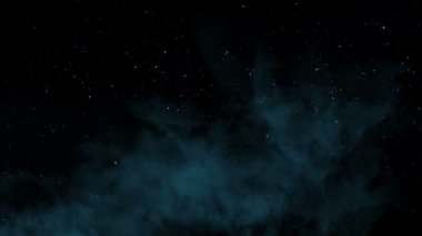 Yumuşak gaz bulutlar ve Twinkling yıldızlar ile Starry gece gökyüzü