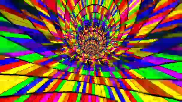 Gek Psychedelische Rit Vol Met Kleuren — Stockvideo