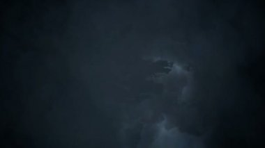 Jolly Roger korsan bayrağı ve yıldırım fırtınası