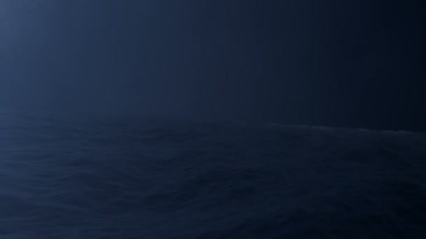 Вітрильний Спорт Бурхливому Океані Під Блискавичною Штормою — стокове відео