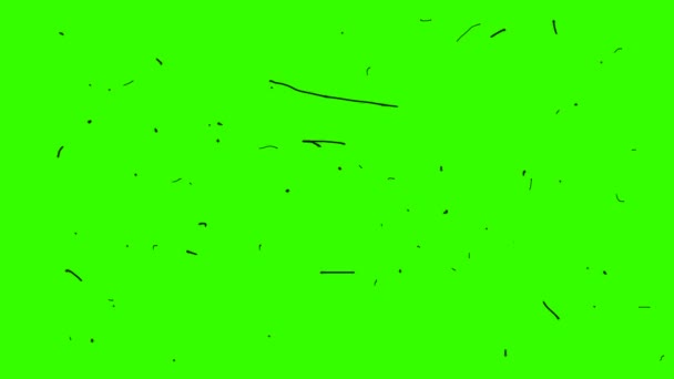 Skratches Film Look Stile Cartone Animato Seamless Loop Schermo Verde — Video Stock