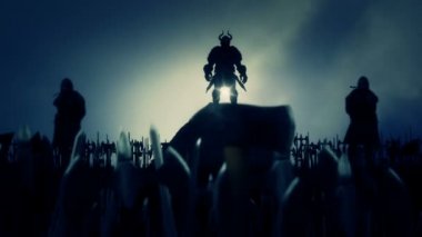 Zaferle büyük Viking ordusu bir savaştan sonra