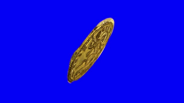 Moneda Oro Romana Emperador Constantino Montar Caballo — Vídeos de Stock