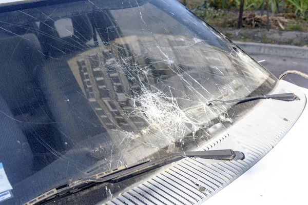 Broken Car Windshield 2018 — Stock Photo, Image