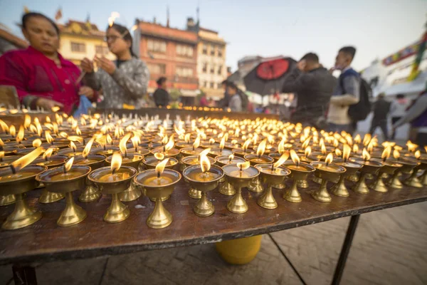 Велика Ступою Катманду Непал Грудня 2017 Редакційна Стаття — стокове фото
