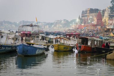 Varanasi, Hindistan, Kasım 2015 Ganj Nehri