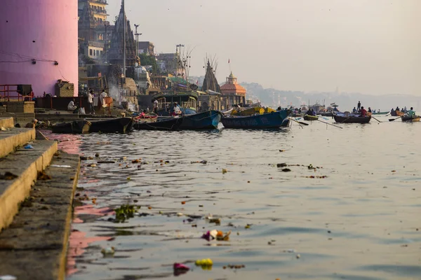 Kust Van Bende Varanasi India November 2015 — Stockfoto