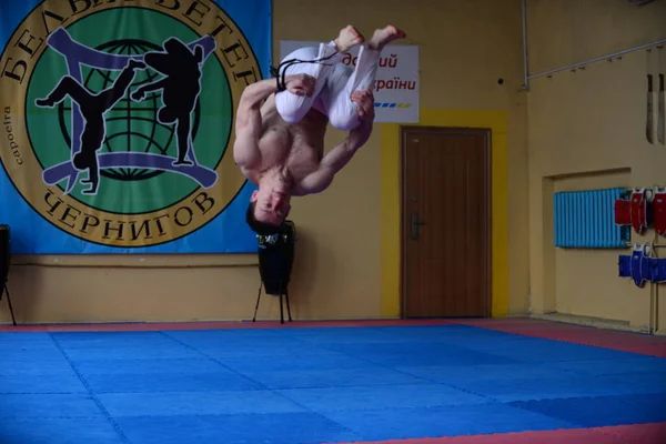 Capoeira Çocuklar Jimnastik Salonu Ukrayna Chernigov 2017 Olabilir — Stok fotoğraf