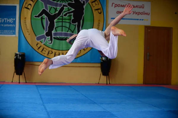 Tipos Capoeira Ginásio Ucrânia Chernigov Maio 2017 — Fotografia de Stock