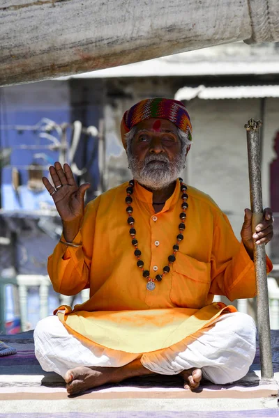 Jóga Indii Varanasi Dubna 2016 — Stock fotografie