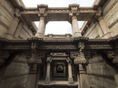 Ahmedabad, Hindistan eski bir kuyu. Şubat 2016