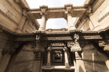 Ahmedabad, Hindistan eski bir kuyu. Şubat 2016