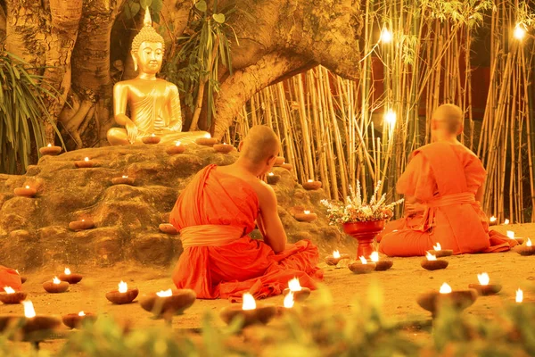 День Будды Таиланде Таиланд Чиангмай Февраль 2019 Года — стоковое фото