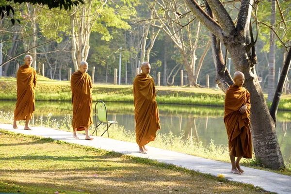 Medytacja Buddyjskim Klasztorze Tajlandia Wat Luang Kwiecień 2019 — Zdjęcie stockowe