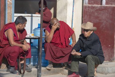 Katmandu, Nepal Budist Tibet Manastırı. Kasım 2017