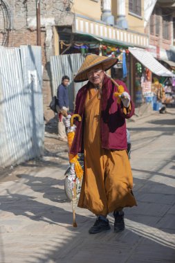 Katmandu, Nepal Budist Tibet Manastırı. Kasım 2017