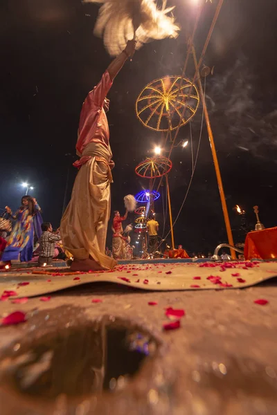 Церемонія Пуджа Варанасі Індія Листопада 2016 — стокове фото