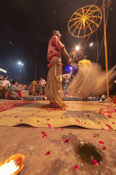 Церемонія Пуджа Варанасі Індія Листопада 2016 — стокове фото