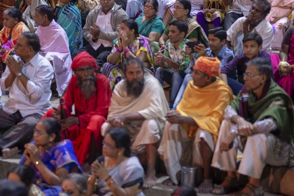 Ünnepségen Nagy Ima Hindi Puja Város Varanasi India November 2016 — Stock Fotó