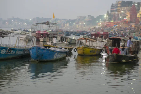 Nábřeží Řeky Ganges Varanasi Indii Listopad 2016 — Stock fotografie