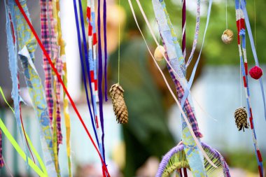 Şaman bir tef, Ukrayna oynar. Odessa, Ağustos 2019
