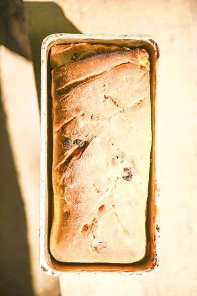 Hausgemachtes Brot Steinofen Gekocht — Stockfoto