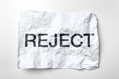 Kağıt Reddet yazı ile çökmek