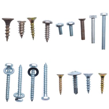 Beyaz arkaplanda izole edilmiş çalışma araçları