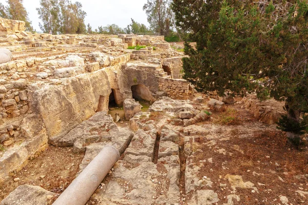 古代の遺跡 背景にキプロス — ストック写真