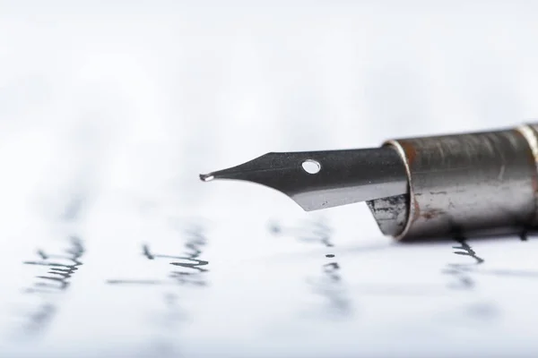 Pluma Estilográfica Cartas Manuscritas Antiguas — Foto de Stock