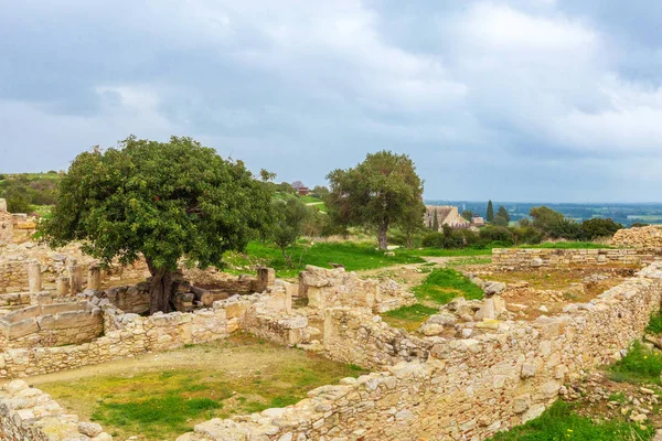 古代の遺跡 背景にキプロス — ストック写真