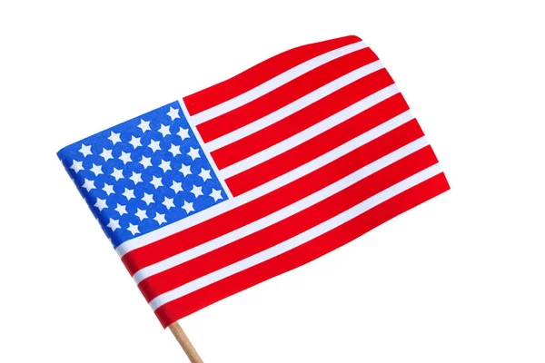 Bandera Americana Aislada Blanco — Foto de Stock