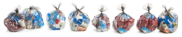 Lixo Saco Para Eliminar Isolado Fundo Branco — Fotografia de Stock